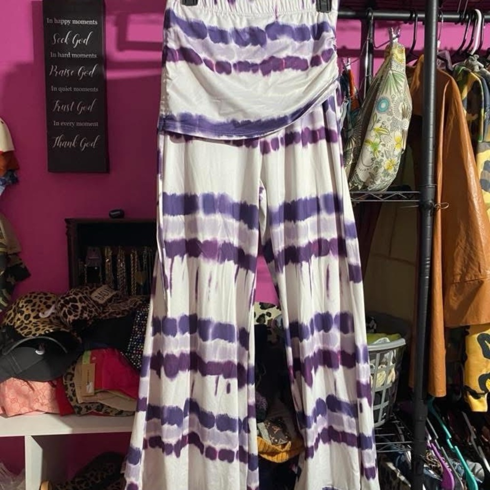 Purple Tie-Dye Women's Pants